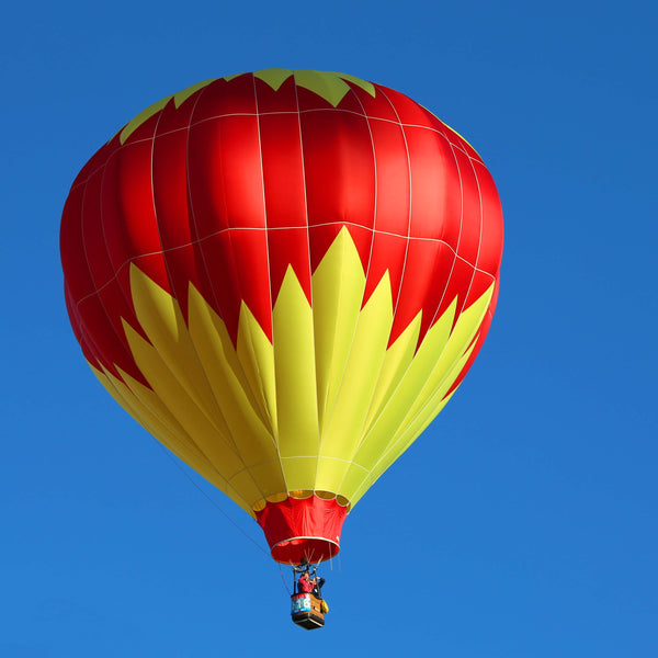 Red and Yellow Hot Air Balloon  Choice of Print or Canvas