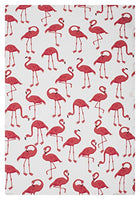 MUkitchen 6629-1862 Kitchen Designer Print Towel Set, Flock Of Flamingos