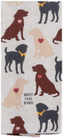 Kay Dee Designs Best Dog Ever Dual Purpose Terry Kitchen Towel, 16" x 26"
