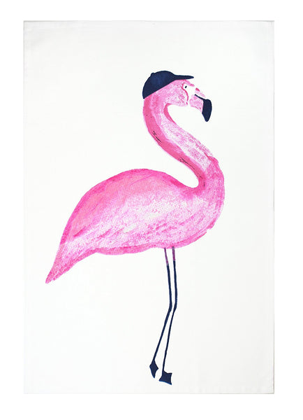 MUkitchen 100% Cotton Oversized Designer Kitchen Towel, 20 by 30", Flamingo