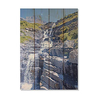 Montana Mottly Photos Glacier National Park Haystack Falls  Picture Wall Hanging