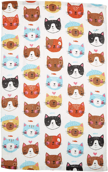 Kay Dee R3820 Designs Crazy Cat Terry Kitchen Towel, 16" x 26"