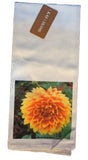 Yellow Dahlia Flour Sack Kitchen Towel--Photograph